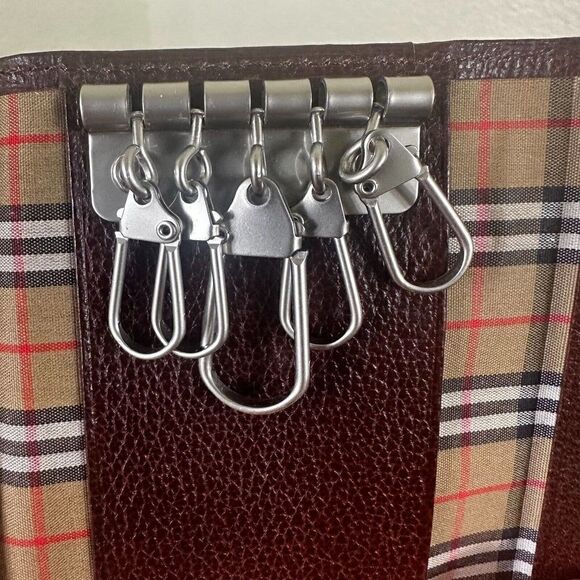 Burberry Brown Leather 5 Hooks Key Holder‎ Coin Wallet Case Authenticated W/ COA - Picture 12 of 13